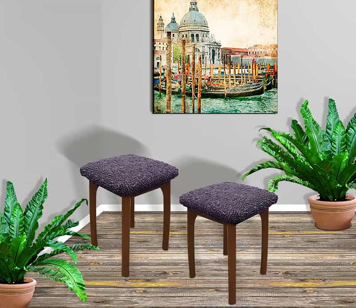 Чехол на табурет Чехлы&Пледы «Виктория» сирень (2 шт) ОПТ фото 6