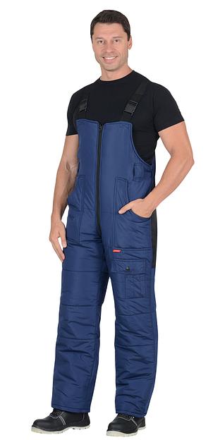 Костюм «Сириус-Беркут-Люкс» зимний куртка и полукомбинезон, синий с черным ОПТ фото 3