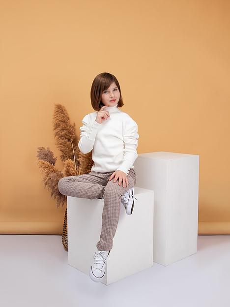 Брюки для девочки Соль&Перец коричневый, арт.SP2135 ОПТ фото 5