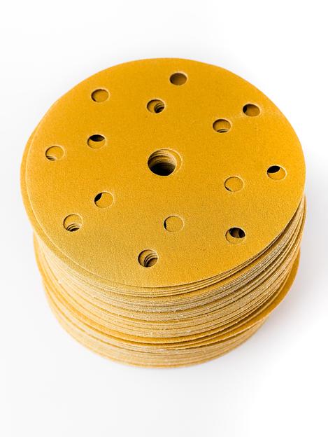 Абразивный круг 150 mm P80 15 отверстий на липучке, опт фото 3