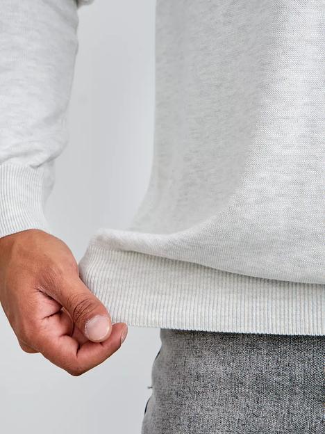 Джемпер мужской классический с длинным рукавом белый фото 9