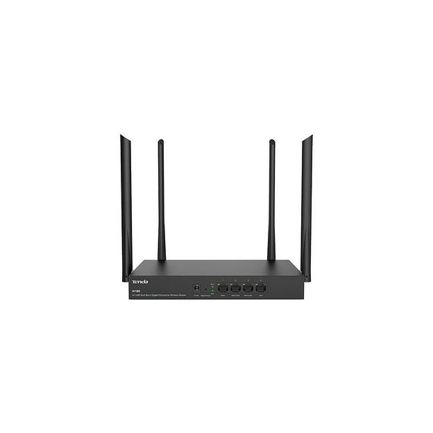 Wi-Fi роутер TENDA W18E, Wi-Fi 5, AC1200, 2.4/5ГГц, 1 LAN, 2 WAN/LAN, черный фото 1