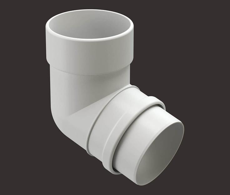 Колено 72° для водосточной трубы Döcke Lux пломбир опт фото 1