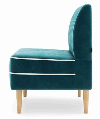 Кресло велюровое бирюзовое фото 3