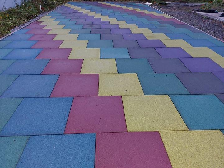 Плитка резиновая 500х500х25 мм в ассортименте ОПТ фото 3