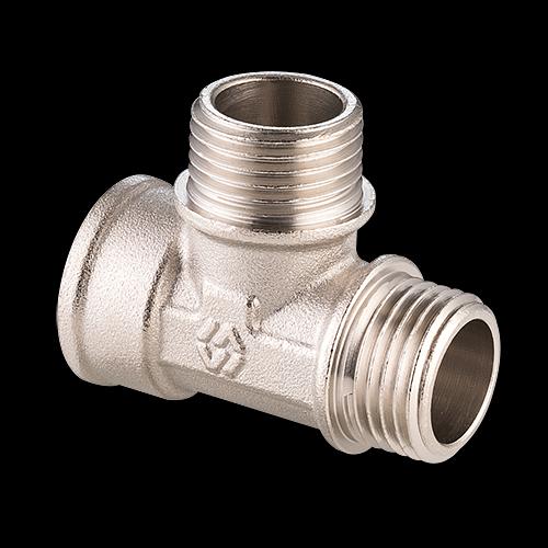 Тройник ВНН 1/2'х1/2'х1/2' переходной, никелированный фото 1