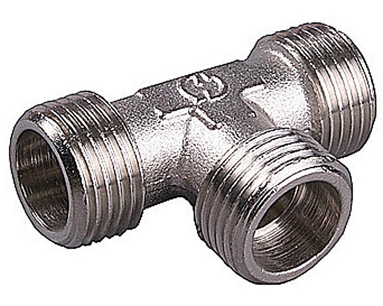 GENERAL FITTINGS наружная резьба 1/2″, никель, тройник (51051-1/2) фото 1