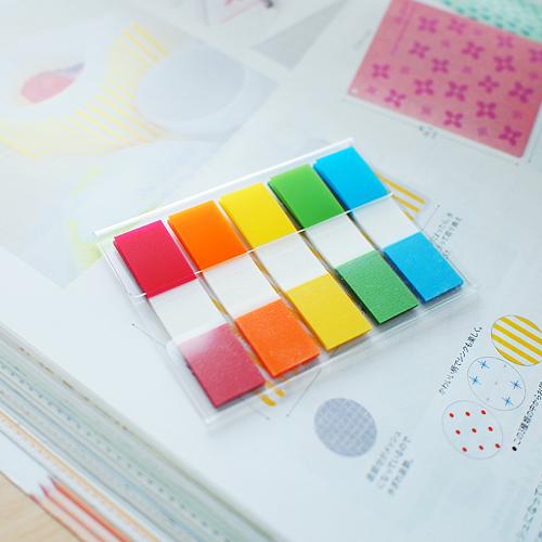 Закладки самокл. индексы пластиковые Stick`n 26071 45x12мм 5цв.в упак. 20лист с цветным краем Z-сложение европодвес фото 2