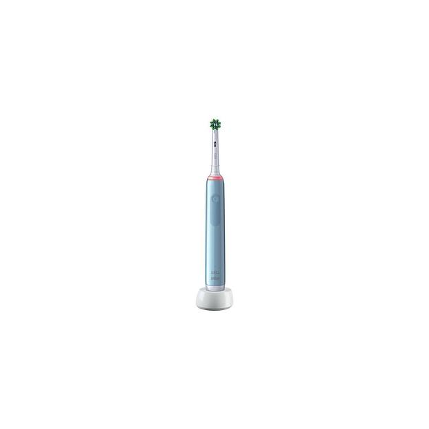 Электрическая зубная щетка Oral-B Pro 3/D505.513.3 CrossAction, насадки для щётки: 1 шт, цвет: голубой фото 1