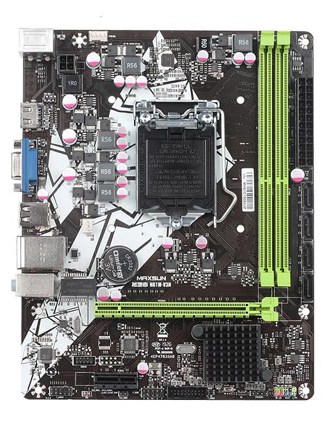 Материнская плата MAXSUN Earthshaker H61M-V3H, Socket1155, mATX, Retail, 2xDDR3, PCIe2.0, 100LAN, 2xPS/2, VGA, HDMI (MSES-H61M-V3H) фото 1