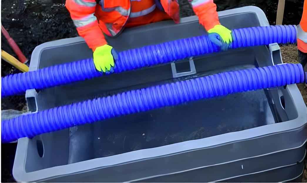 ВКТС 28х3, НГ DN/OD 93 (не распространяющая горение) Труба кабельная высокопрочная спиральная гибкая ПНД, многоканальная фото 4