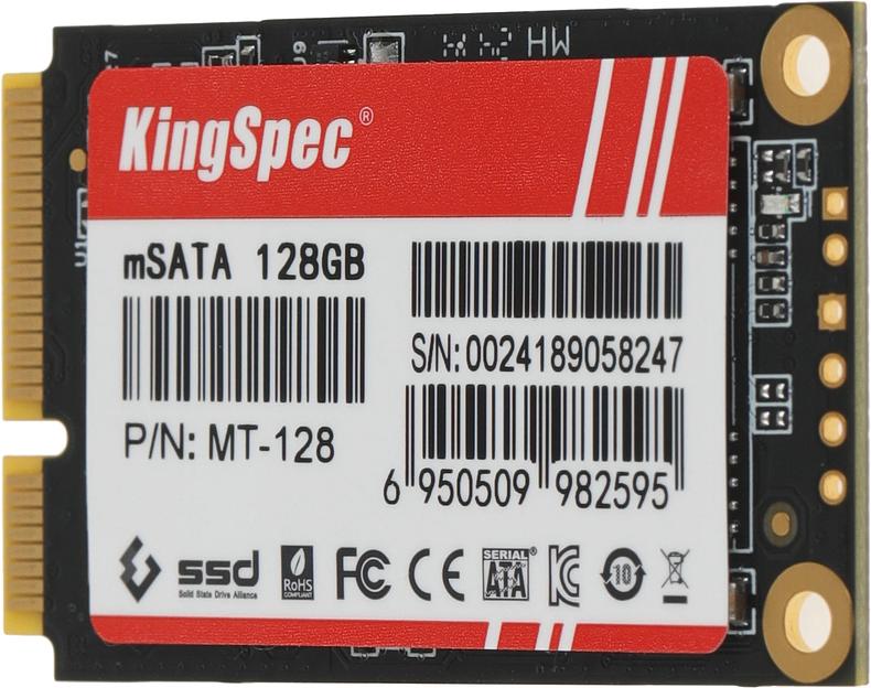 Накопитель SSD Kingspec mSATA 128Gb MT-128 MT Series mSATA фото 2