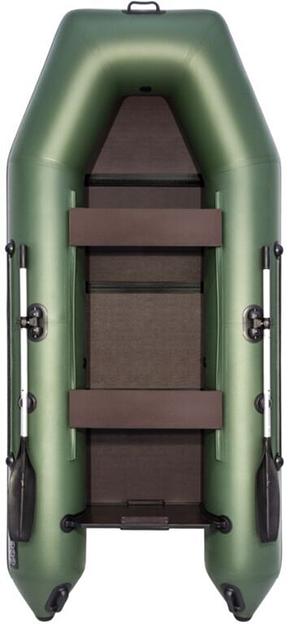 Лодка Аква 3200 слань книжка, 3200*1420*400 мм., цвет: зеленый фото 1