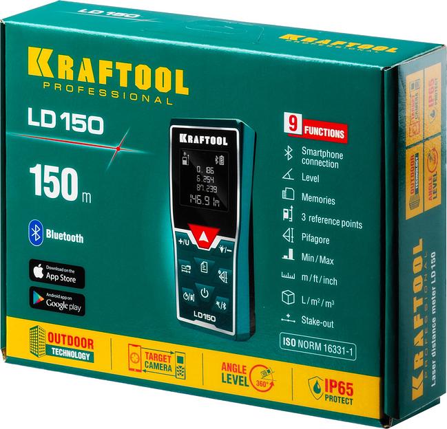 KRAFTOOL LD-150, 150 м, лазерный дальномер (34767) фото 6