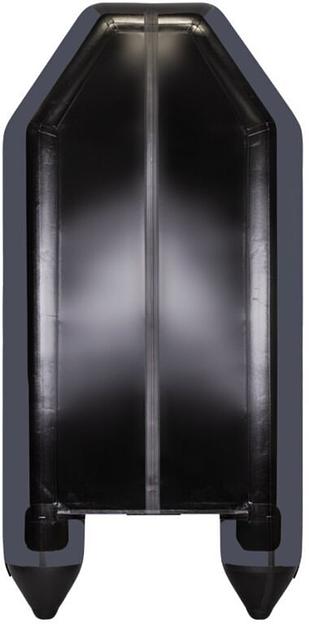 Лодка Аква 2900 слань книжка, киль, 2900*1420*400 мм., цвет: графит-черный фото 2