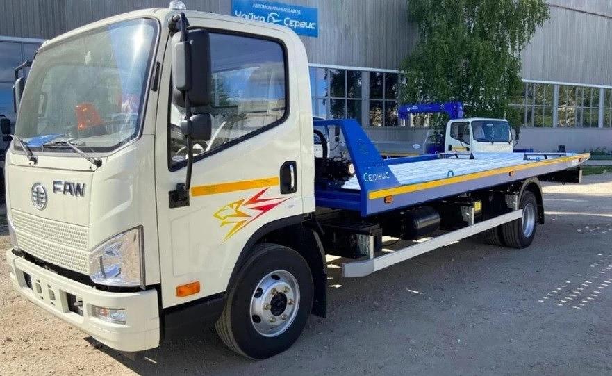 Эвакуатор со сдвижной платформой на шасси FAW, 4x2, кабина J6F фото 7