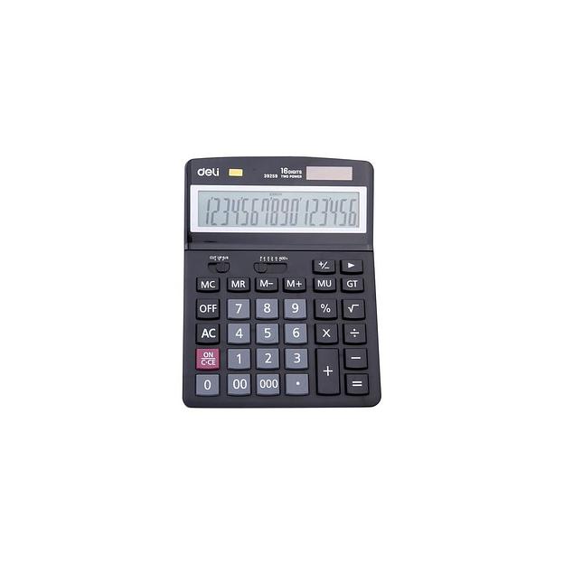 Калькулятор Deli E39259, 16-разрядный, черный фото 1