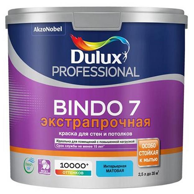 Краска интерьерная Dulux Prof BINDO-7 BW 4,5 л фото 1
