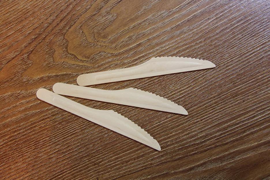 Набор одноразовых ножей 165 мм, в бумажном крафт-пакете (10 шт) фото 7