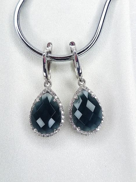 Silver Moon Серьги серебро 925 родированные с фианитами фото 2