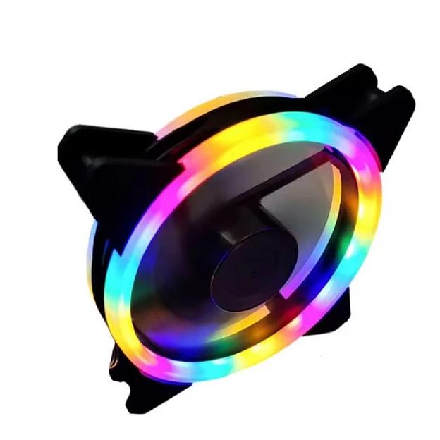 Вентилятор Gembird с подсветкой, 120x120x25, гидродин., 3pin/4pin Molex, провод 35см, цветной (D12025S12L-CF) фото 1