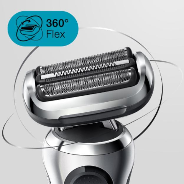 Бритва сетчатая Braun Series 7 71-S4200cs реж.эл.:3 питан.:аккум. черный/серебристый фото 4