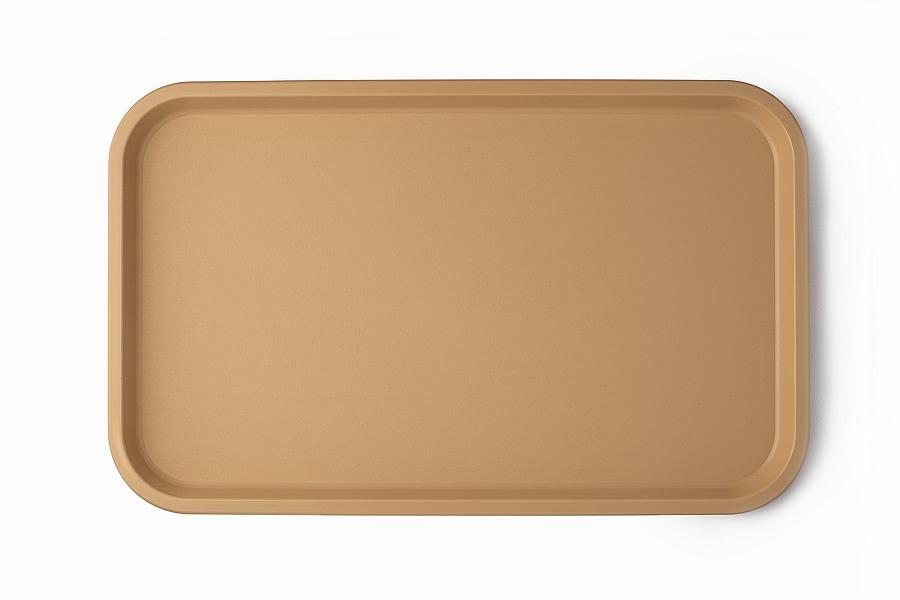 Поднос 52,5*32,5 см. бежевый поверхность шагрень (106) MG /1/10/ фото 1