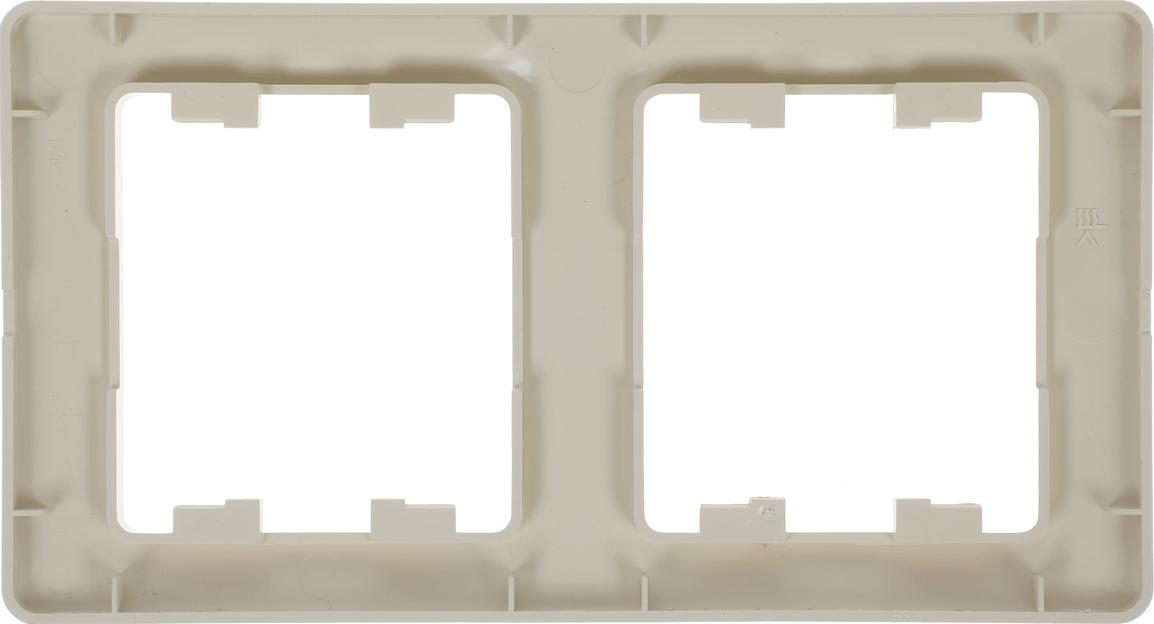Рамка Schneider Electric Glossa GSL000206 накладная 2x вертикальный монтаж пластик бежевый фото 3