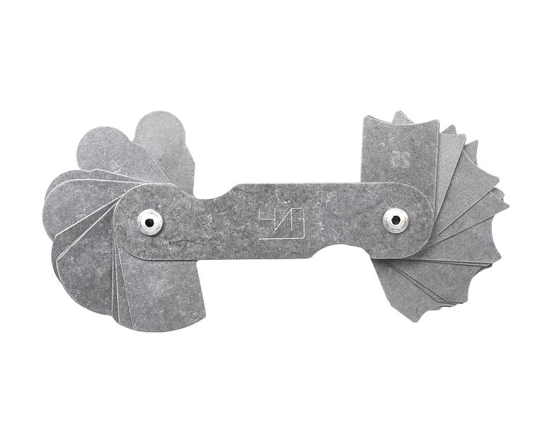 Набор шаблонов радиусных №3 (R 7-25мм) с калибр. ЧИЗ с поверкой фото 1