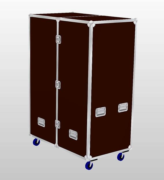 Раскатной кофр - гардероб на колесах 1200х600х1600 мм фото 2