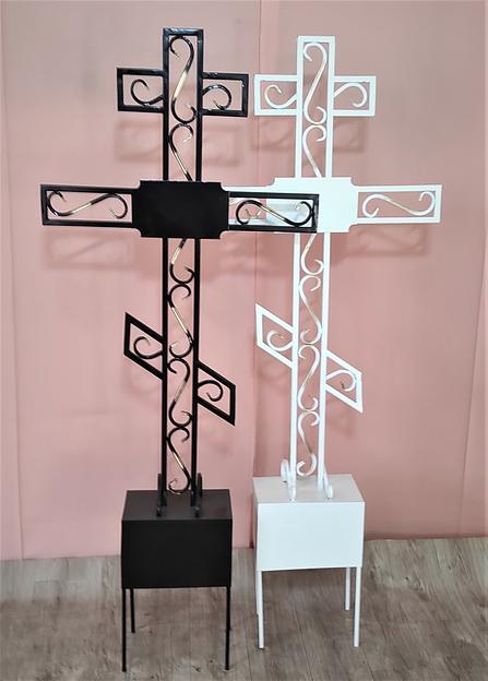 Крест на тумбе «Ажур» на могилу, опт фото 1