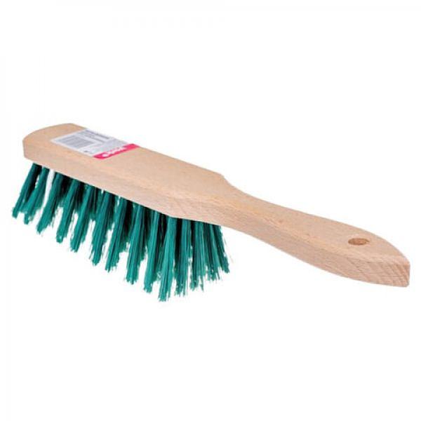 Щетка-сметка для уборки, ручка 18 см, длина щетины 6 см, ширина 4 см, деревянная, YORK, 604576 фото 3