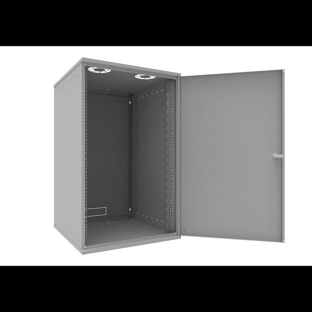 Шкаф телекоммуникационный настенный 18U, 523х600х866мм серия LITE (металлическая дверь) фото 5