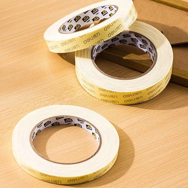 Клейкая лента монтажная Deli EA368 бежевый шир.24мм дл.4.57м двухсторонняя (упак.:1шт) фото 2