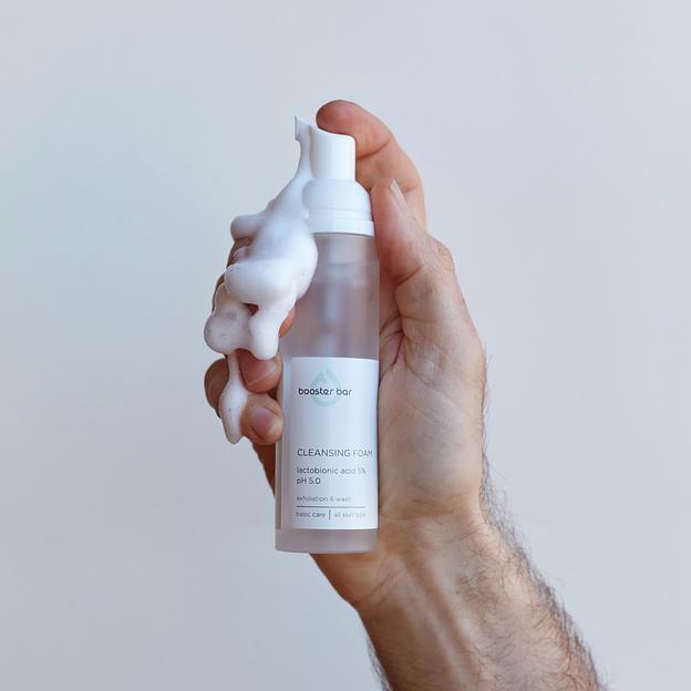 Пенка для умывания с лактобионовой кислотой Booster bar «Cleansing Foam Lactobionic Acid» 5%, pH 5.0, 80 мл ОПТ фото 4