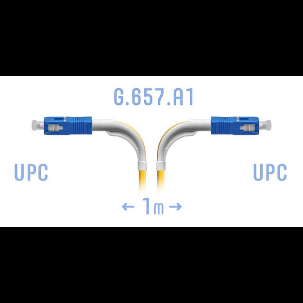 Патчкорд оптический SC/UPC SM G.657.A1 (угловой) 1 метр фото 1