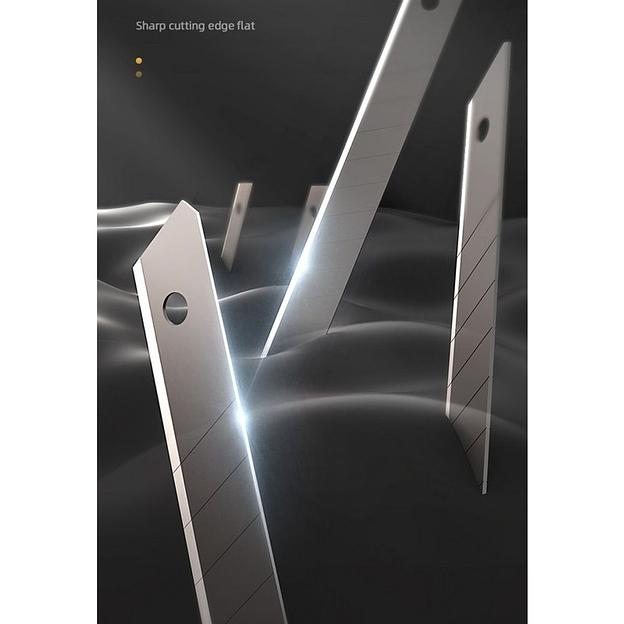 Нож Deli Технический нож "Home Series Black" Deli HT4009 ширина лезвия 9мм, эксклюзивный дизайн, корпус из высококачественного софттач пластика фото 5