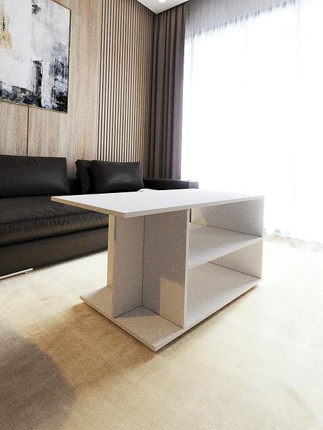 Столик журнальный Wood&Stone «Орион макси» белый 100×50×50.2 см фото 3