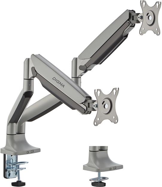 Кронштейн для мониторов ЖК Digma D-MM302D серый 17"-35" макс.9кг крепление к столешнице поворот и наклон фото 2