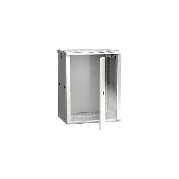Шкаф коммутационный ITK Linea W LWR3-12U64-GF настенный, стеклянная передняя дверь, 12U, 600x635x450 мм фото 1