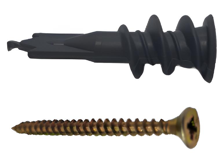 Дюбель Улитка для гипсокартона со сверлом, шуруп 4,5х30 ПНД ОПТ фото 1
