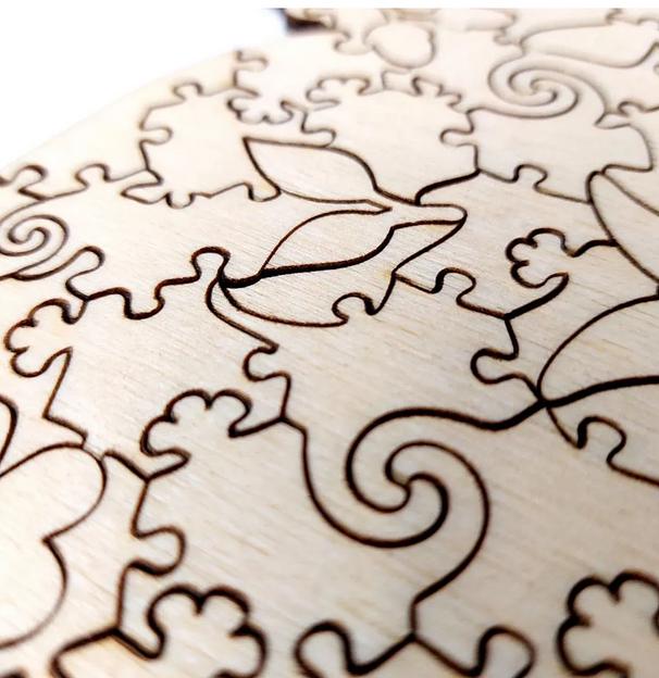 Деревянные пазлы «Павлиногазка атлас» M 40×20 см 194 детали фото 3