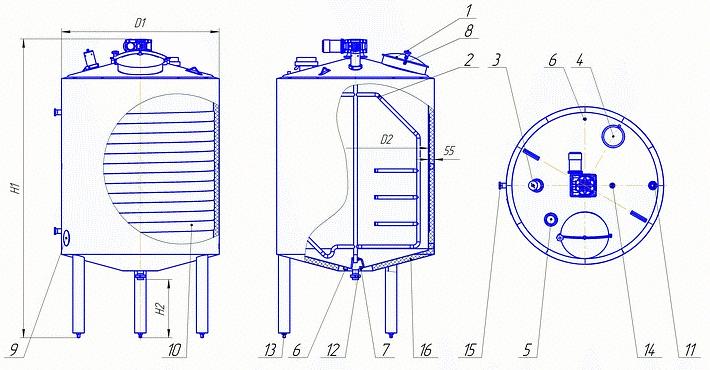 Резервуары для сквашивания молока ОСВ фото 1
