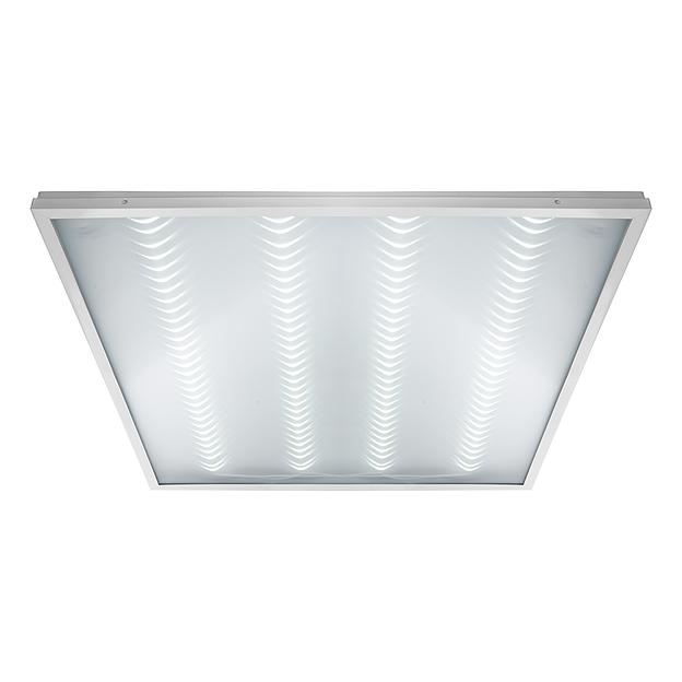 Светильник светодиодный ДВО-40w 595х595х19 4000К 3100Лм c блоком аварийного питания 1ч призма IP40 фото 1