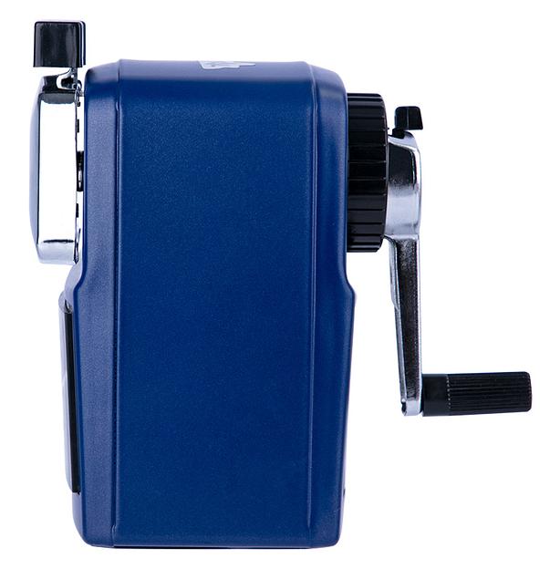 Точилка для карандашей механическая Deli 71156BLUE 1 отверстие металл синий фото 2