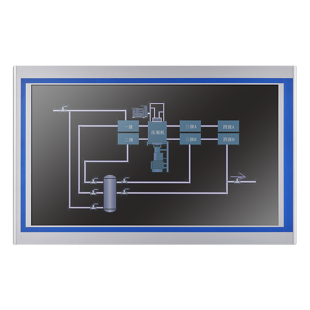 Промышленный монитор Nodka PANEL5000-A2152-TU с резистивным сенсорным экраном. Дисплей 21,5", пылевлагозащита передней панели IP65, металлический корпус. фото 1
