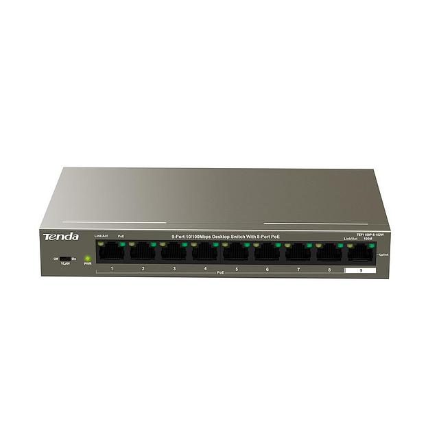Коммутатор 9PORT 10/100M POE TEF1109P-8-102W TENDA фото 1