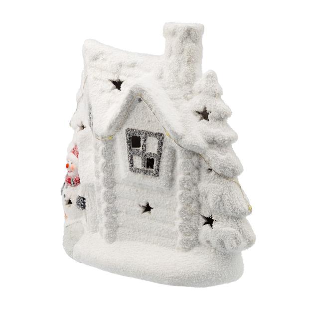 Фигура Neon-Night Home Домик со снеговиком 1лам. керамика (505-007) фото 3