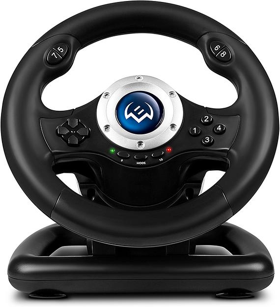 Руль SVEN GC-W500 (педали, вибро, скоба, лепестки, D-pad, 10 кл, резин. вставки, PC/Xinput) SVEN GC-W500 (SV-017989) фото 1