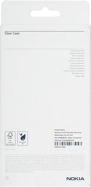 Чехол (клип-кейс) Nokia для Nokia G11/G21 Clear Case прозрачный (8P00000192) фото 10
